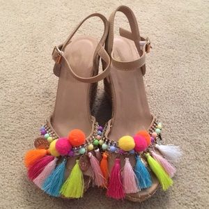 Antico Santoria tassel and pom Pom espadrille